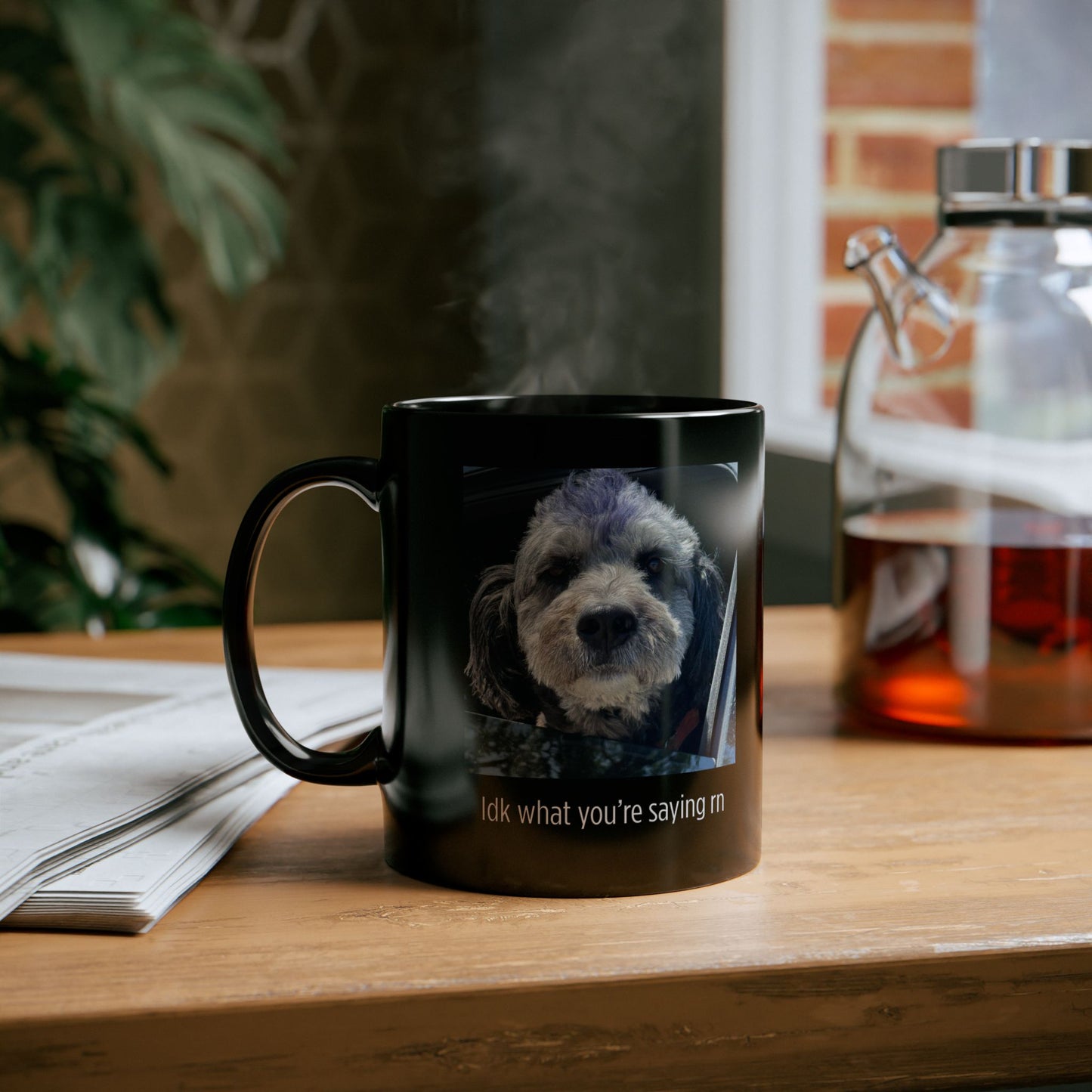 Purple Mohawk Dog Mug - Funny Gift