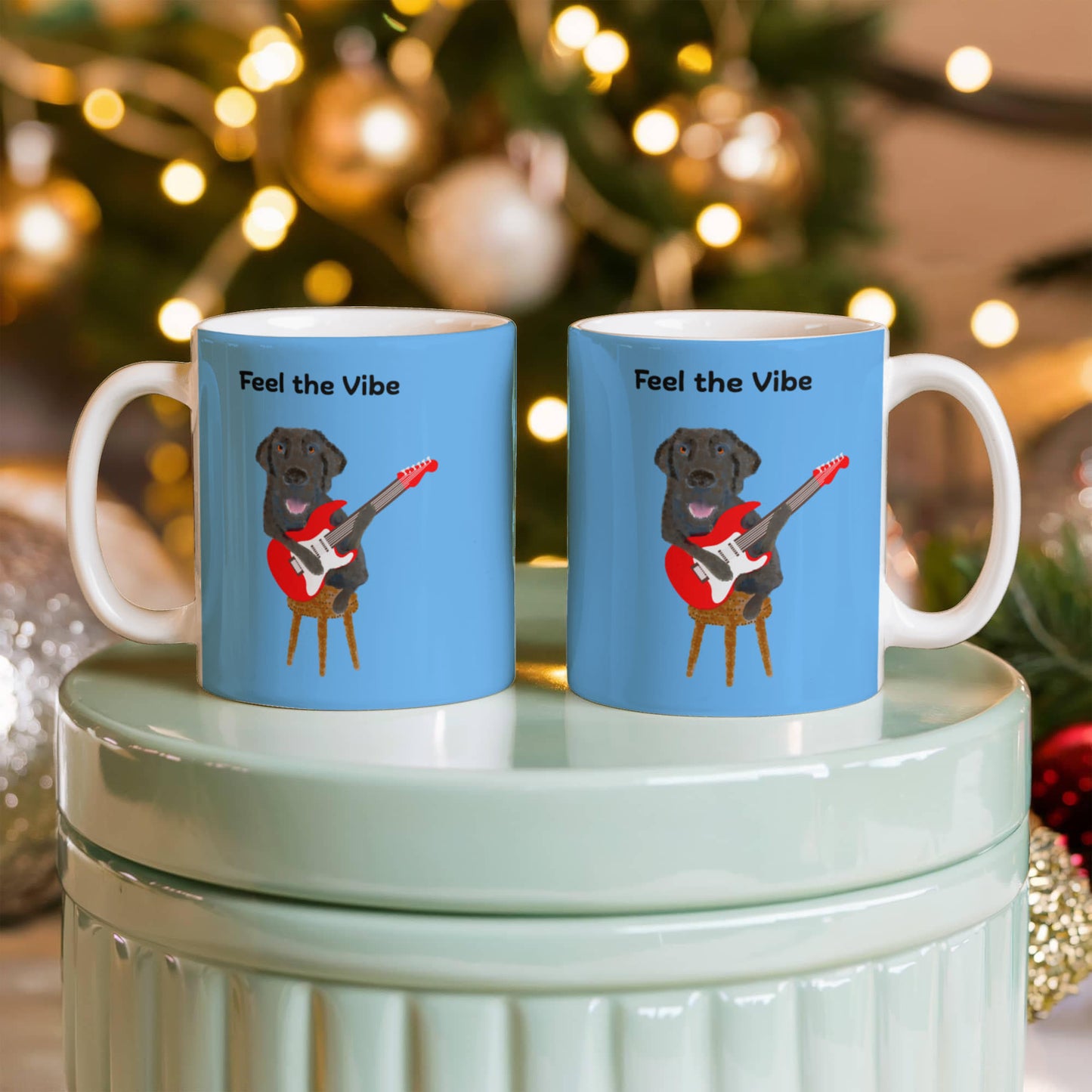 Dog Playing Guitar Mug