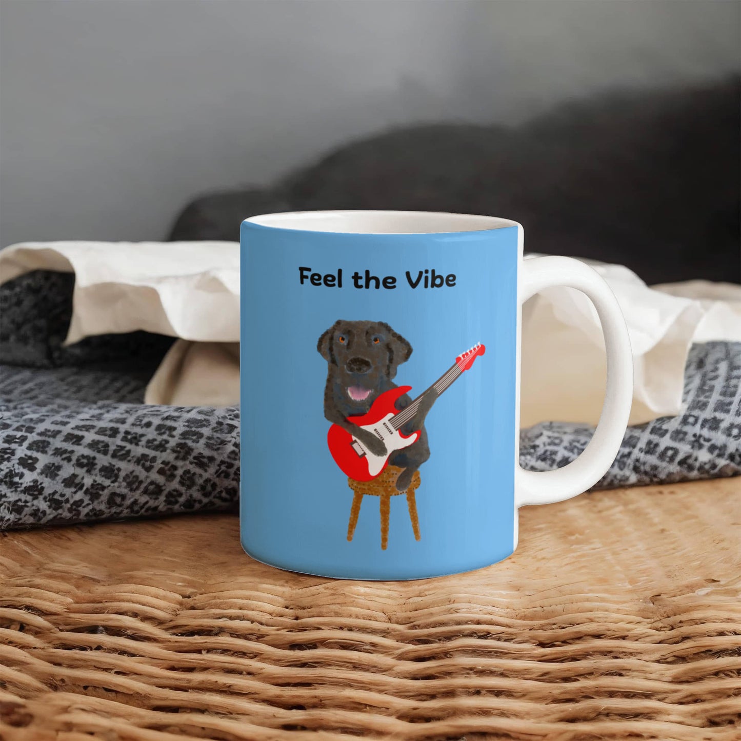 Dog Playing Guitar Mug