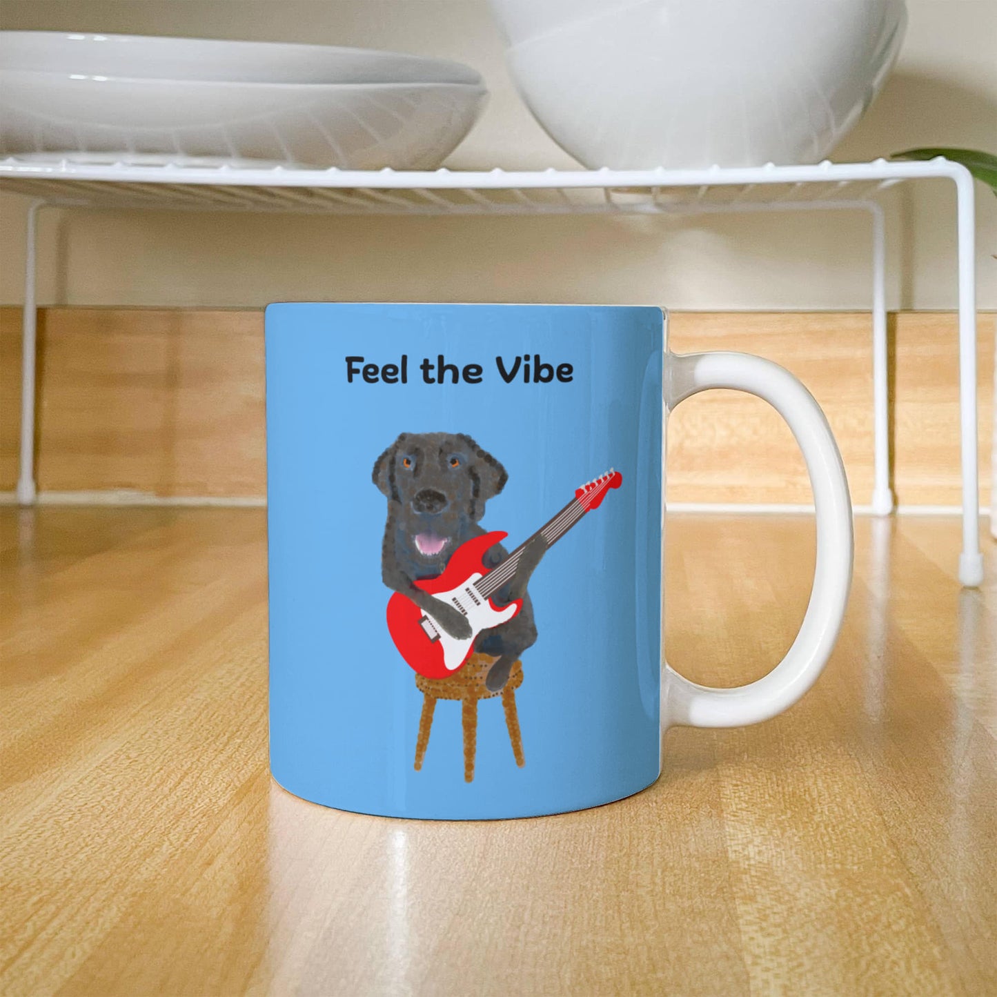 Dog Playing Guitar Mug