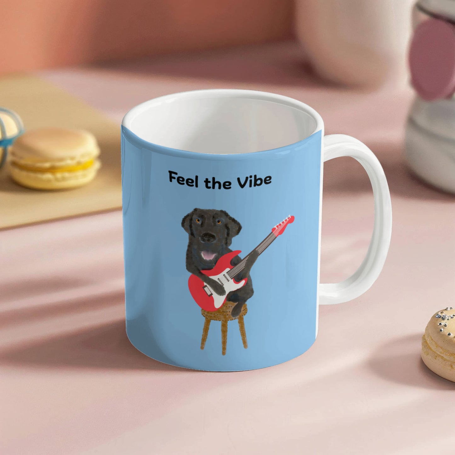 Dog Playing Guitar Mug