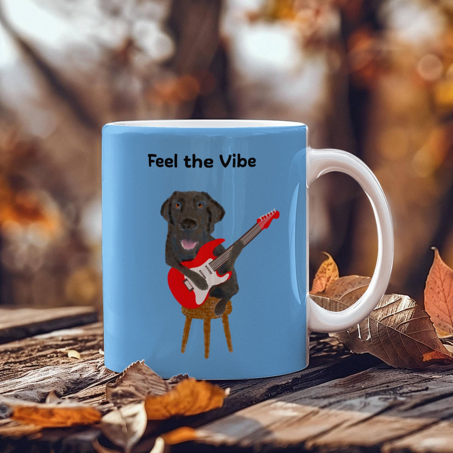 Dog Playing Guitar Mug